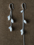Ivory Jade Abstract Drop Earrings