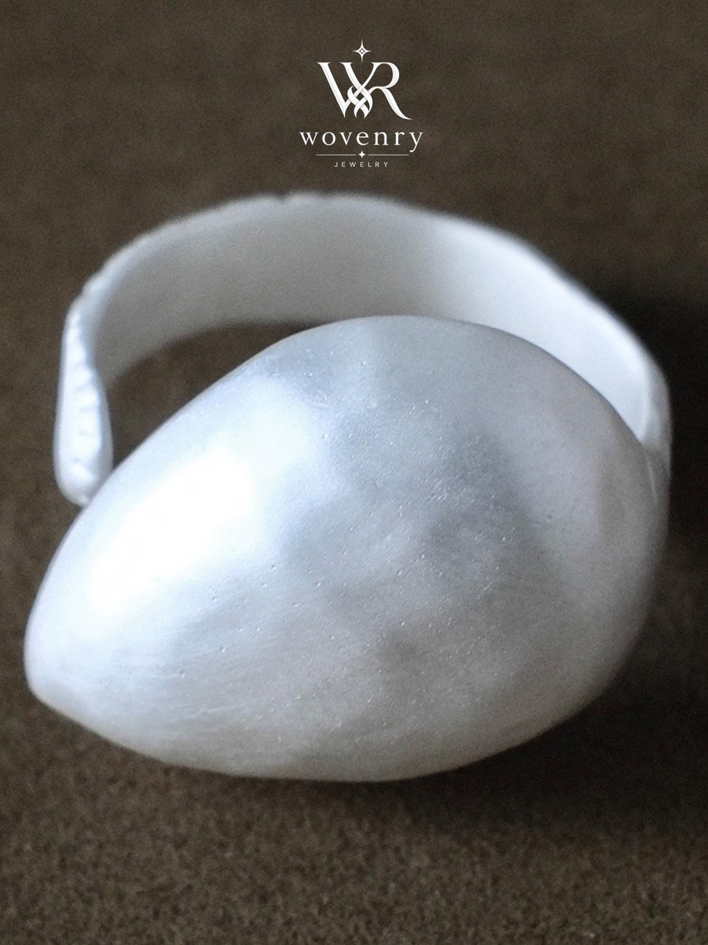 Pure Drop Sculpted Silver Ring