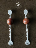 Silver Fork Statement Earrings