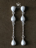 Cascade Teardrop Silver Earrings