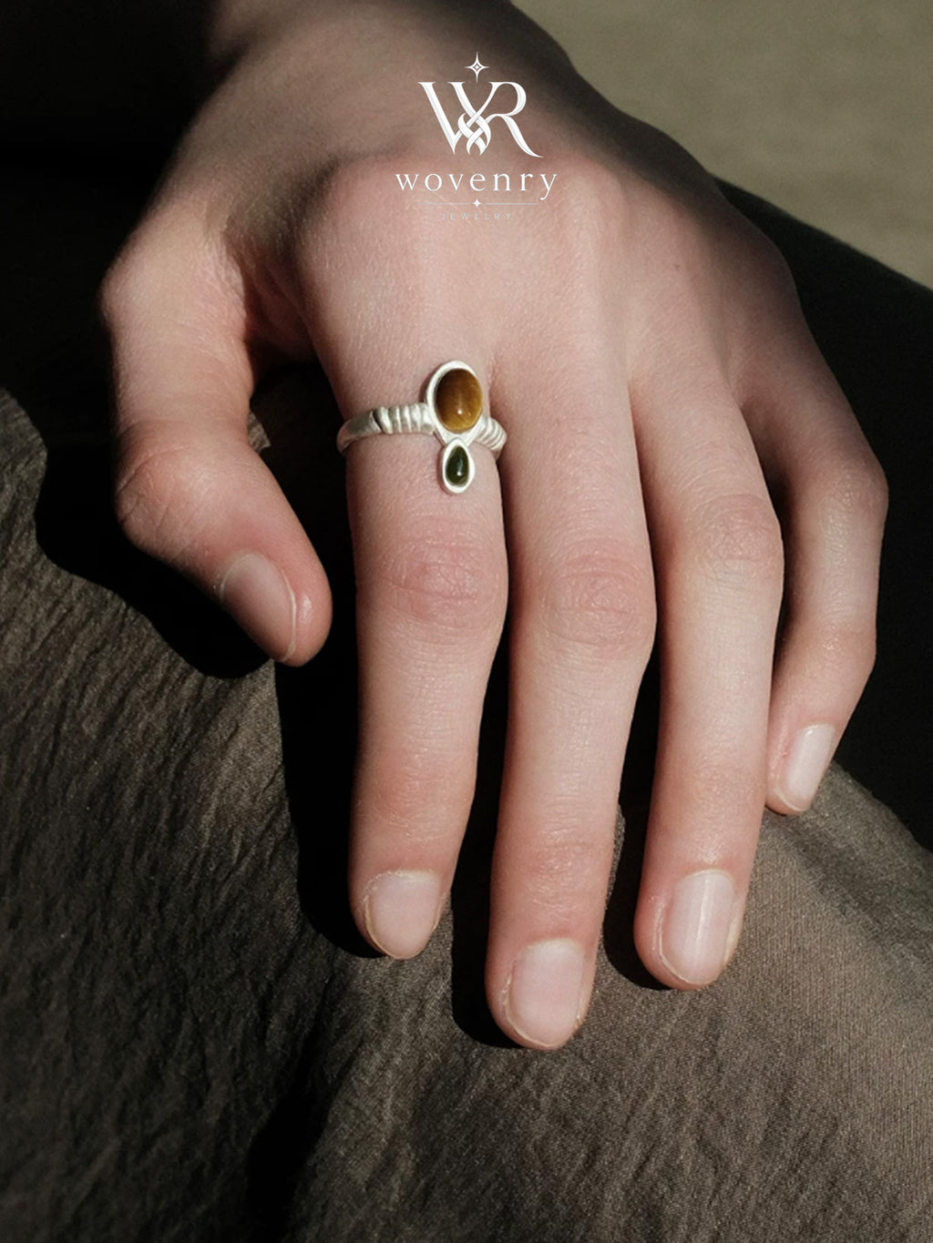 Celestial Gem Teardrop Ring