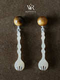 Golden Aventurine Fork Earrings