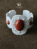 Ancient Totem Frosted Silver Ring