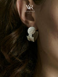 Luna Spoon Frosted Earrings