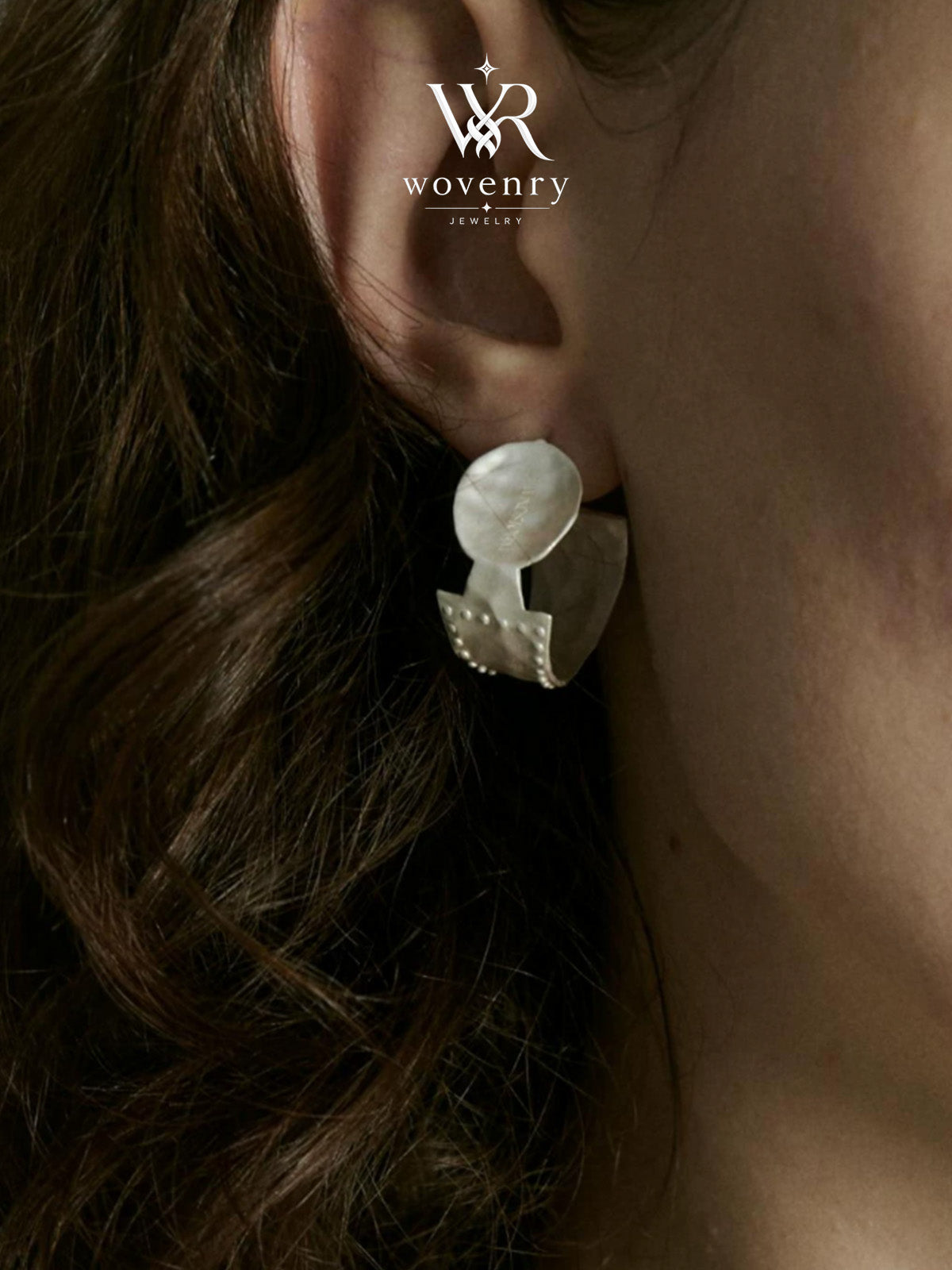 Luna Spoon Frosted Earrings