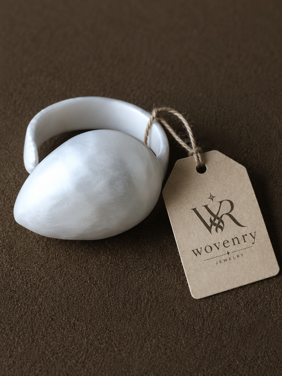 Pure Drop Sculpted Silver Ring