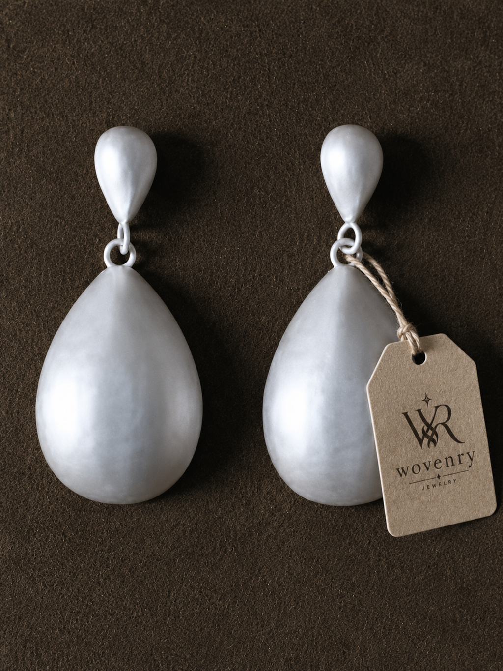 Falling Silver Dew Earrings