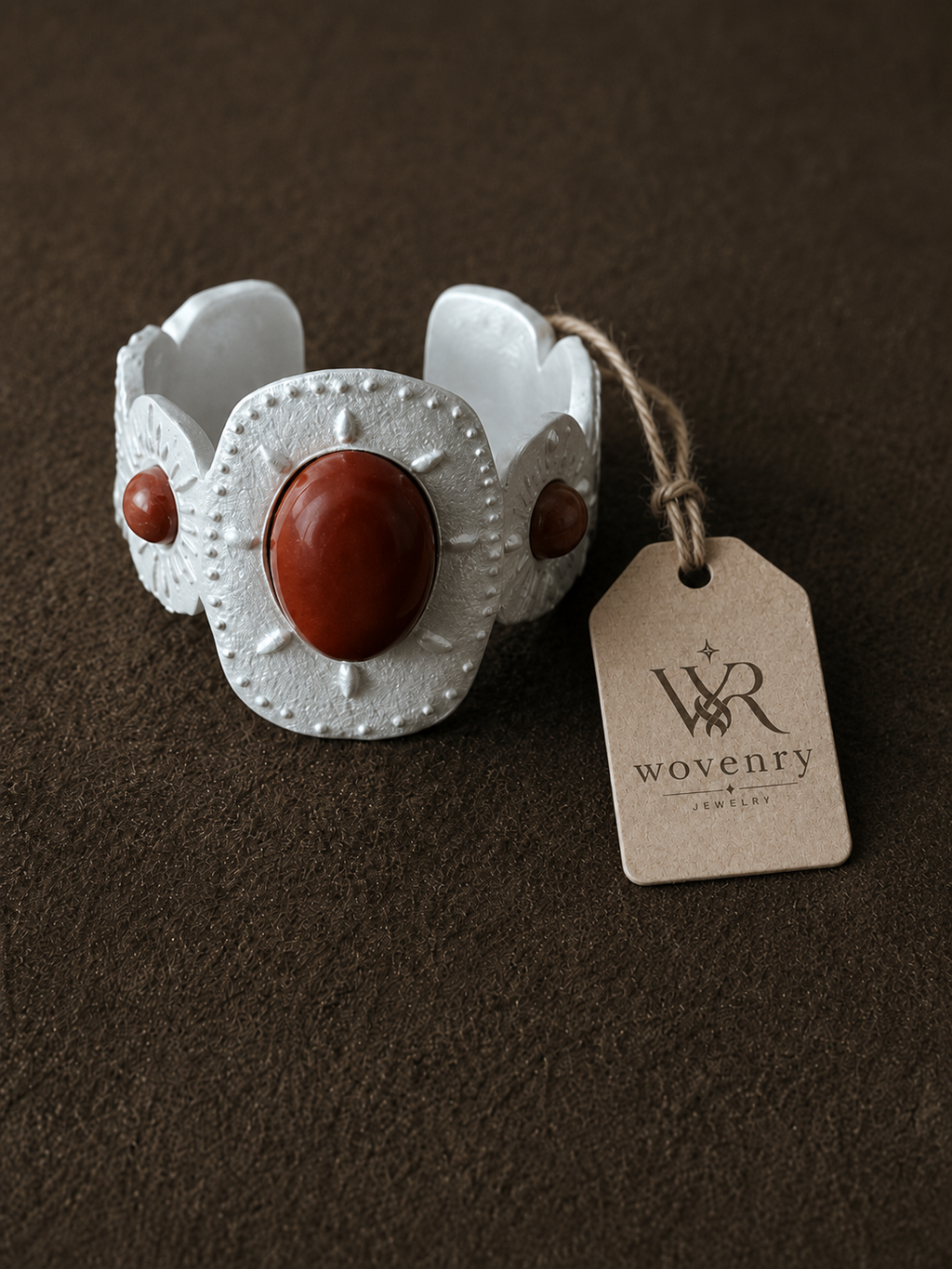 Ancient Totem Frosted Silver Ring