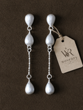 Cascade Teardrop Silver Earrings