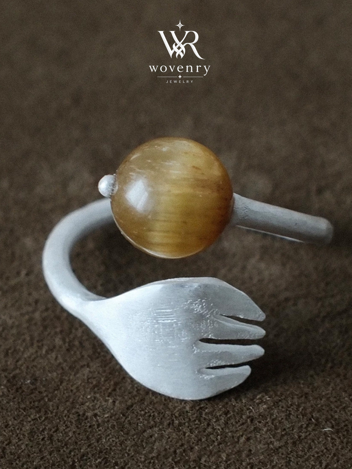 Golden Tiger Artisan Wrap Ring