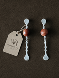 Silver Fork Statement Earrings