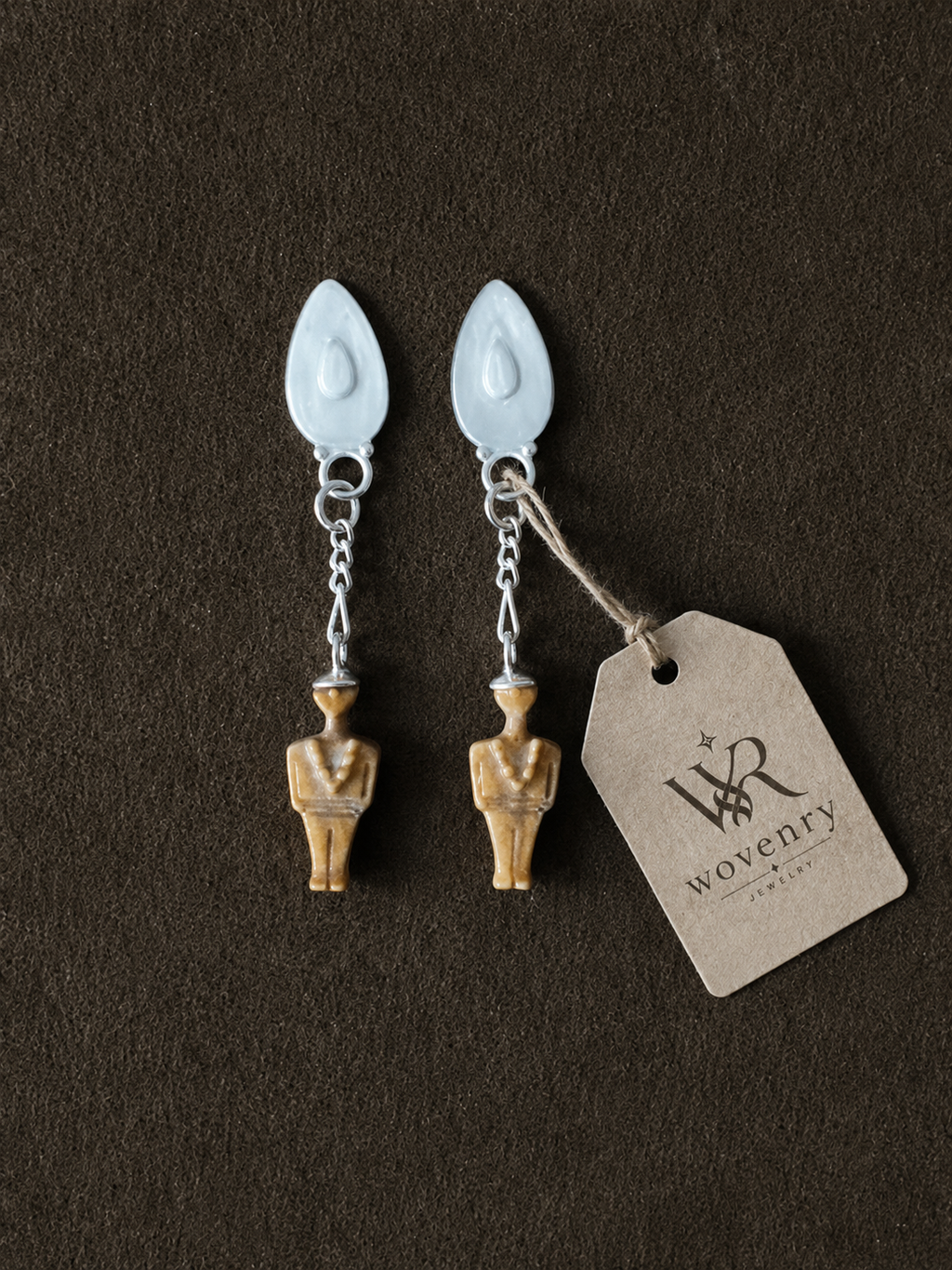 Sculpted Figure Sterling Studs