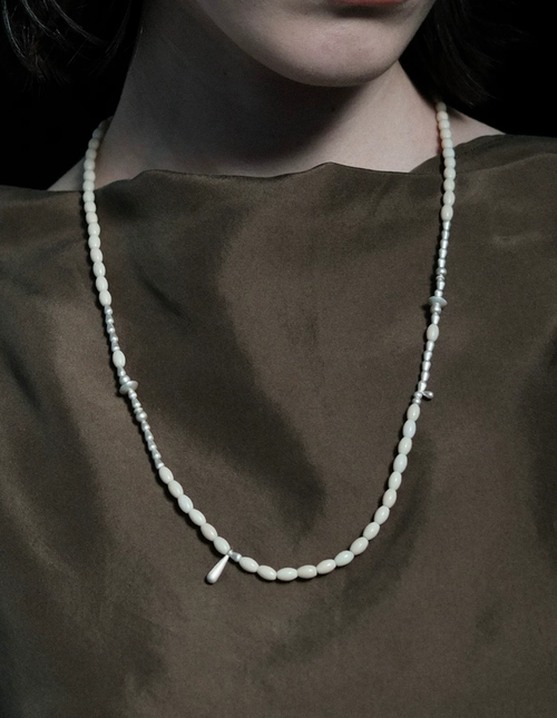 Ancient Fossil Beaded Necklace