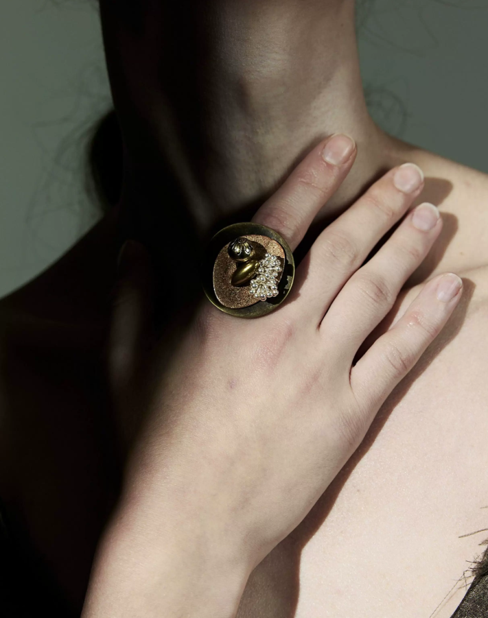 Ocean Shell Mosaic Ring