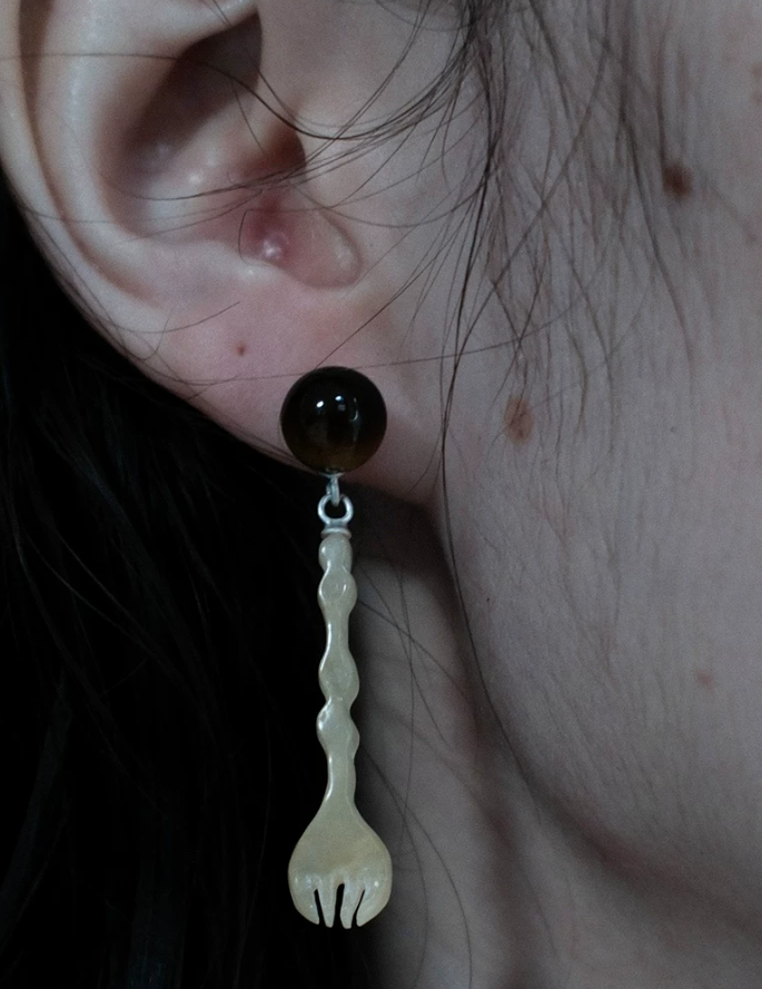 Golden Aventurine Fork Earrings