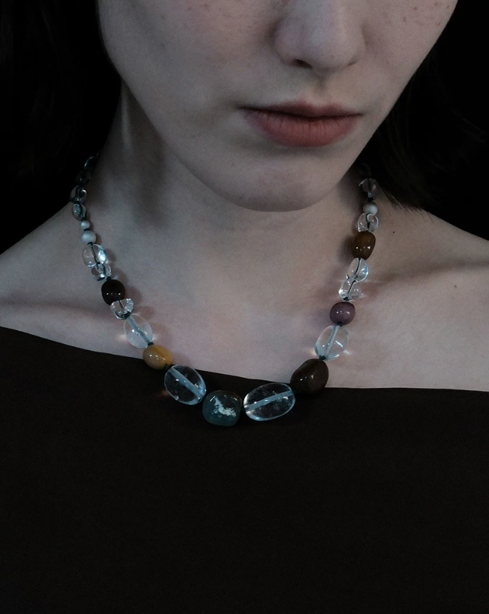 Crystal Opal Beaded Necklace
