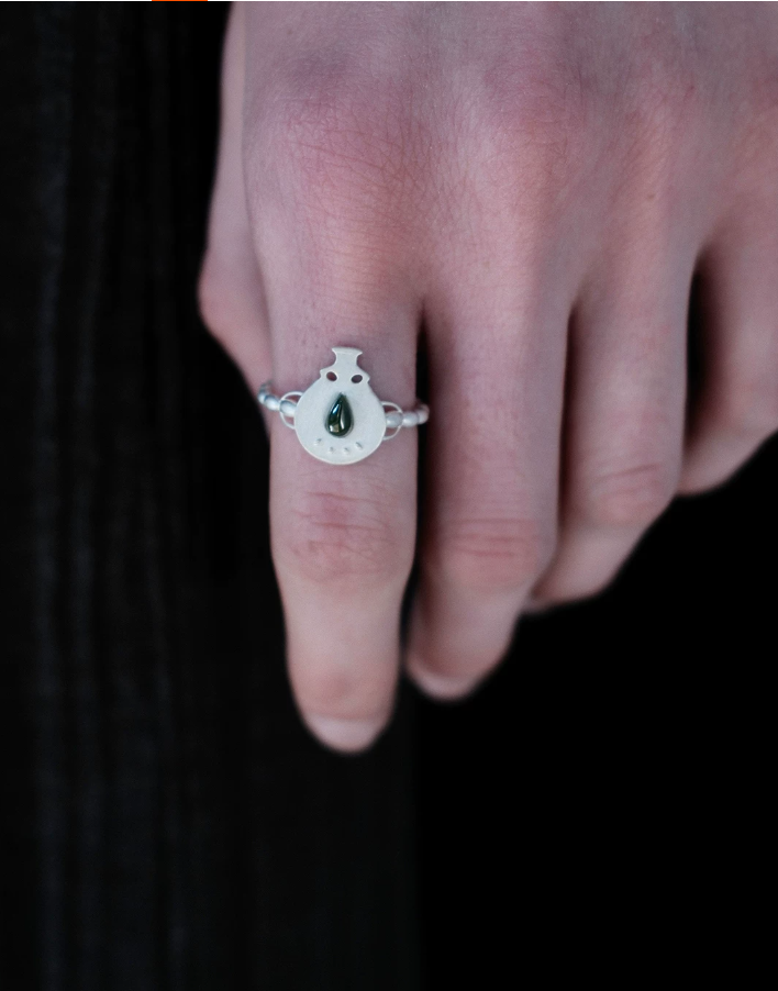 Silver Flask Heritage Ring