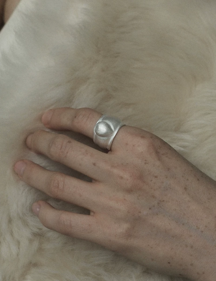 Asymmetry Tide Silver Ring