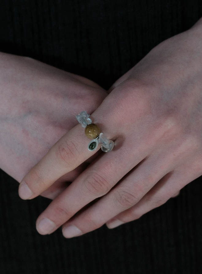 Ethereal Dewdrop Crystal Ring