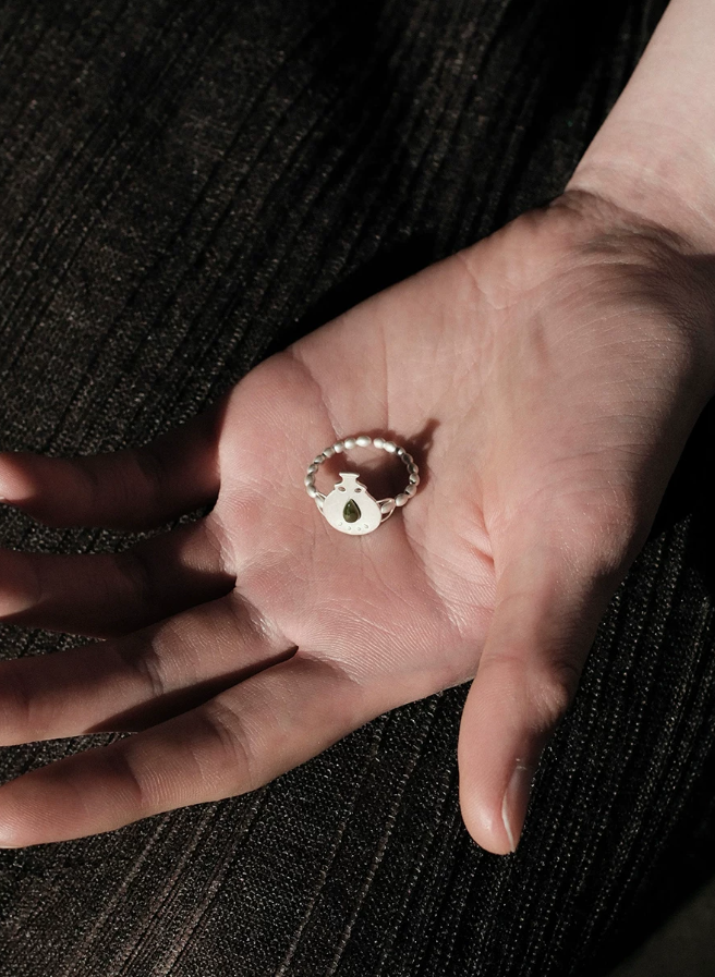 Silver Flask Heritage Ring
